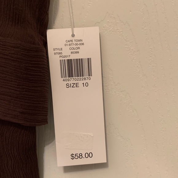 NWT Context Cape Town Empire Waist Silk Top - Picture 4 of 7